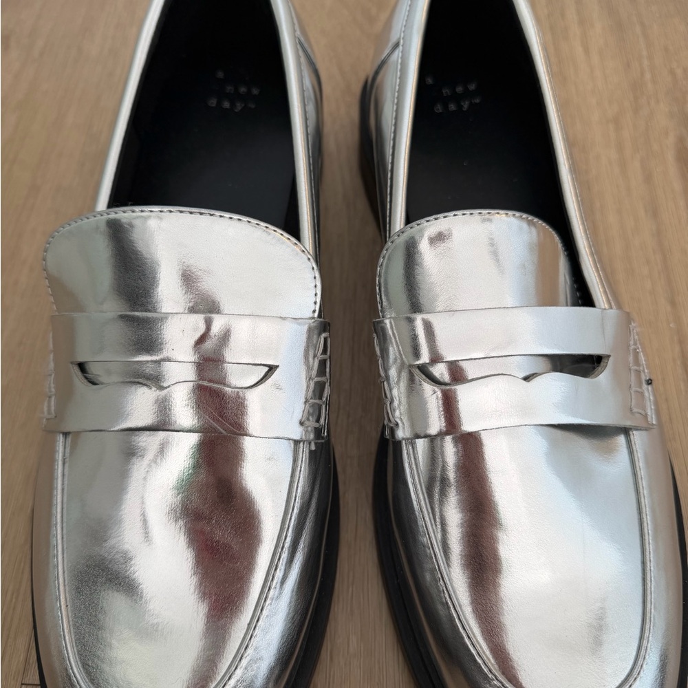 Silver Loafers for Women